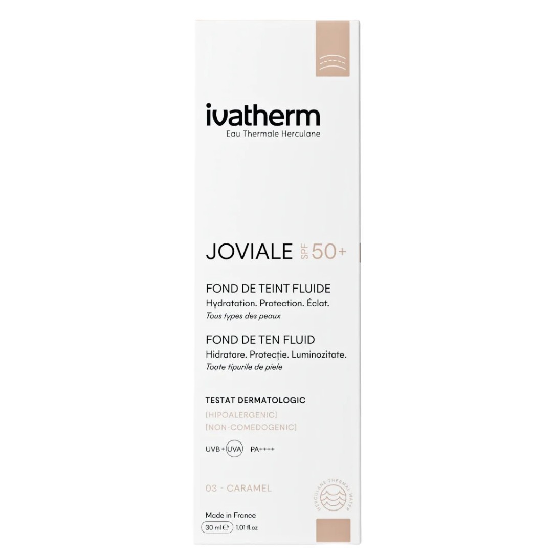 Fond de ten fluid SPF50+ 03 Caramel Joviale, 30 ml, Ivatherm
