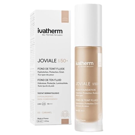 Fond de ten fluid SPF50+ 03 Caramel Joviale, 30 ml, Ivatherm 714323