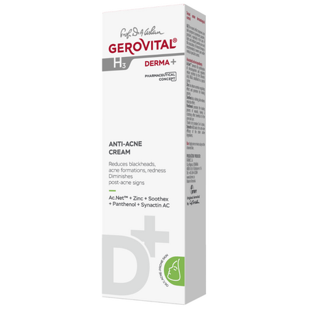 Crema antiacneica H3 Derma+, 50 ml, Gerovital 735208