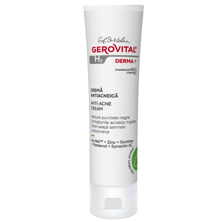 Crema antiacneica H3 Derma+, 50 ml, Gerovital