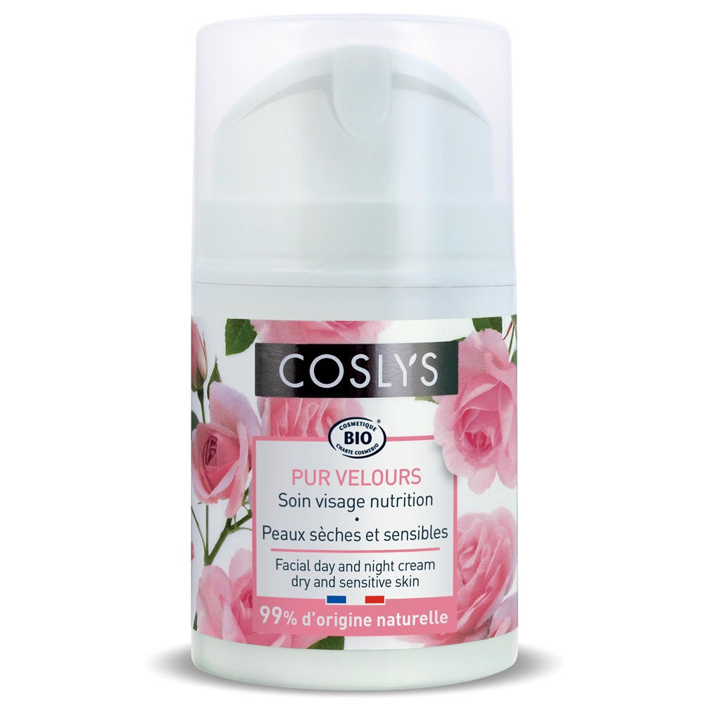 Crema hidratanta Bio de zi si noapte cu trandafiri pentru ten uscat si sensibil, 50 ml, Coslys