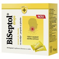 Dropsuri cu aroma de lamaie Biseptol, 20 bucati, Dacia Plant
