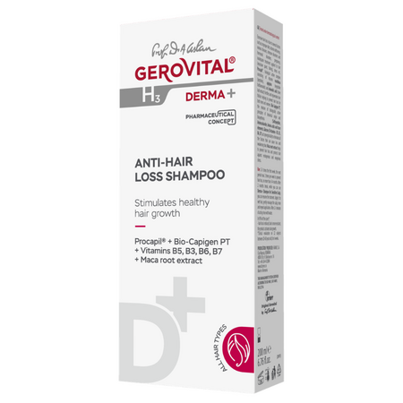 Sampon anticadere H3 Derma+, 200 ml, Gerovital 735227