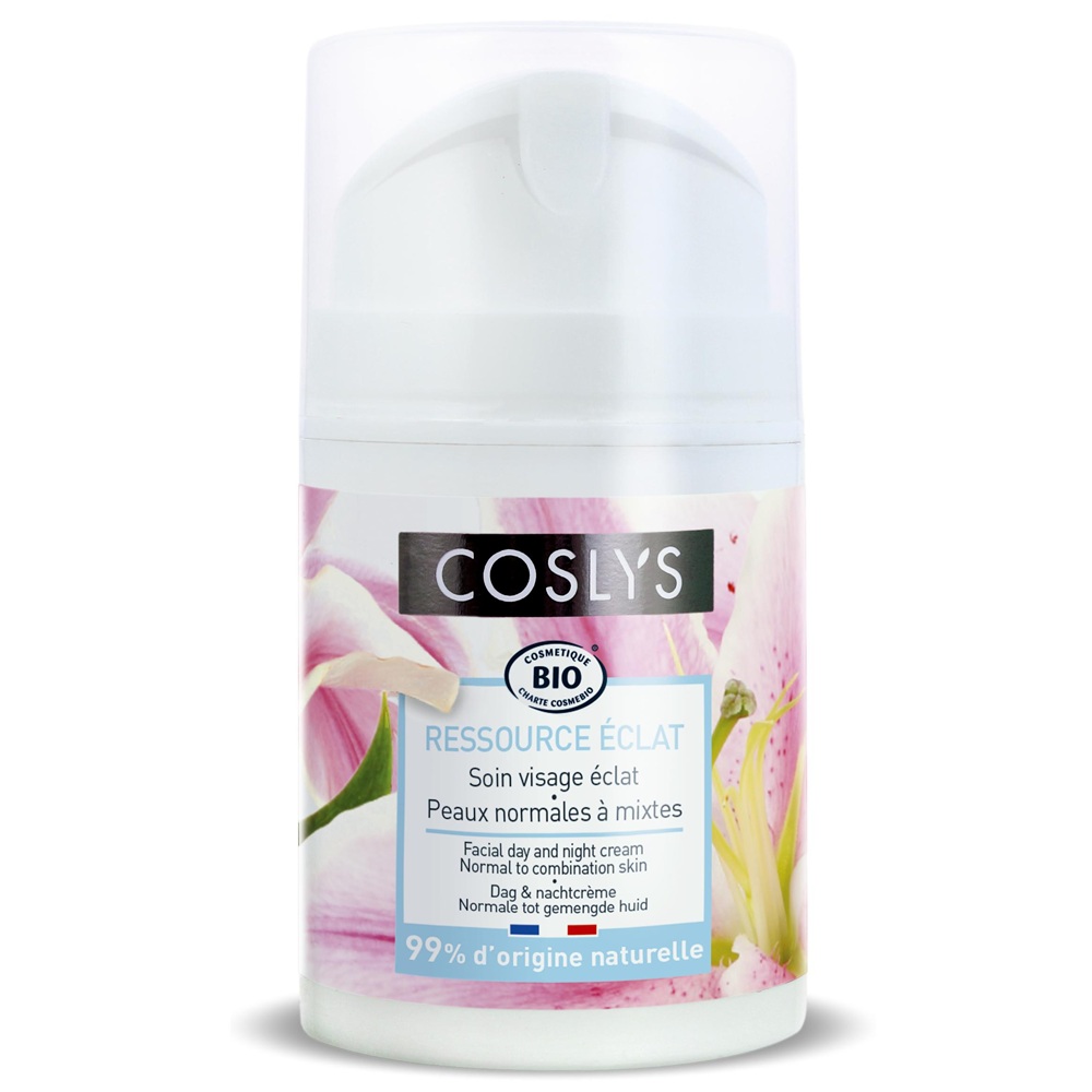 Crema hidratanta Bio de zi si noapte pentru ten normal si mixt cu extract de crin, 50 ml, Coslys