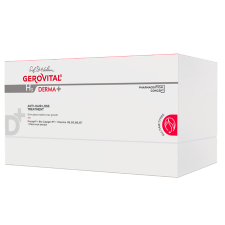 Tratament anticadere H3 Derma+, 12 fiole, Gerovital 735069