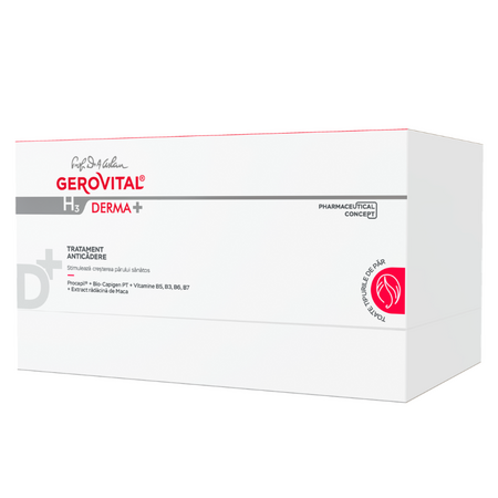 Tratament anticadere H3 Derma+, 12 fiole, Gerovital