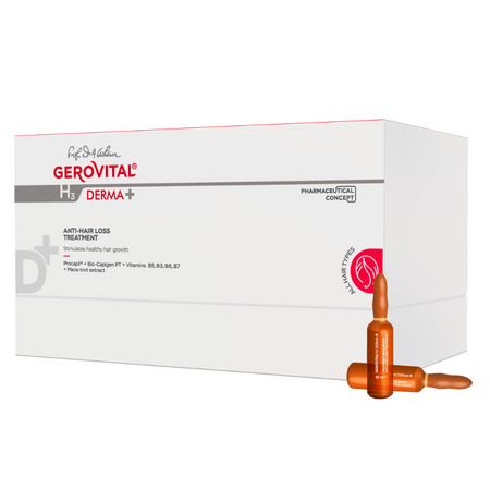 Tratament anticadere H3 Derma+, 12 fiole, Gerovital 735071