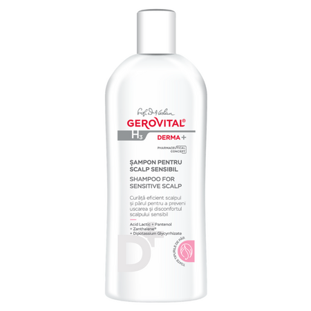 Sampon pentru scalp sensibil H3 Derma+, 200 ml, Gerovital
