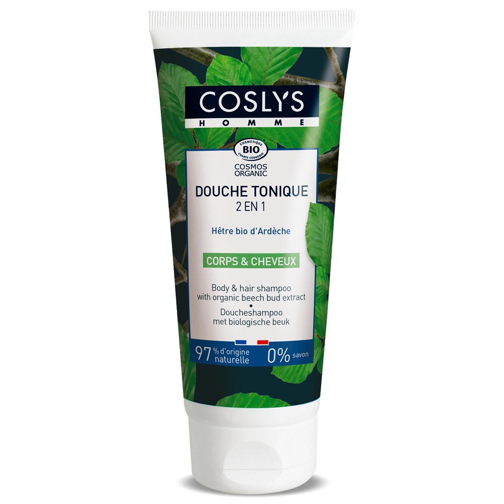 Gel de dus si sampon Bio tonic cu muguri de fag Cosmos Organic, 200 ml, Coslys