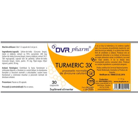 Turmeric 3X, 60 capsule, Dvr Pharm 703212