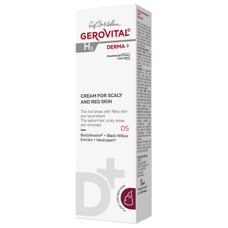 Crema pentru piele cu roseata si scuame H3 Derma+, 50 ml, Gerovital 735088