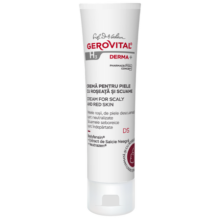 Crema pentru piele cu roseata si scuame H3 Derma+, 50 ml, Gerovital