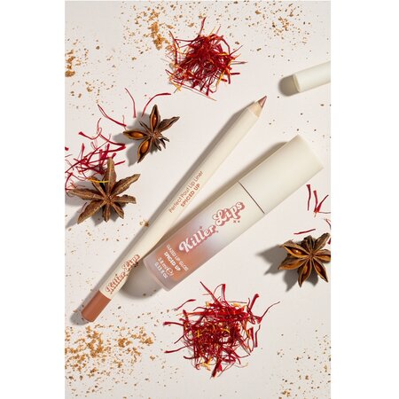 Kit Luciu de buze cu vitamina E si acid hialuronic 3.8 ml + Creion de buze 1 g Spiced Up, Killer Lips 703476