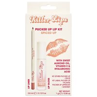 Kit Luciu de buze cu vitamina E si acid hialuronic 3.8 ml + Creion de buze 1 g Spiced Up, Killer Lips