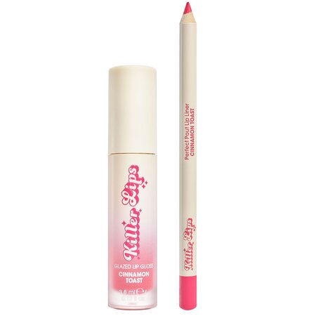 Kit Luciu de buze cu vitamina E si acid hialuronic 3.8 ml + Creion de buze 1 g Cinnamon Toast, Killer Lips 703505