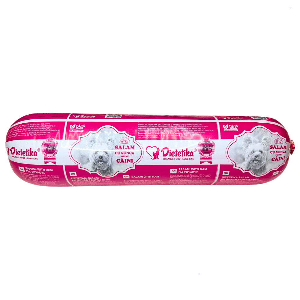Salam cu sunca pentru caini, 1 Kg, Dietetika