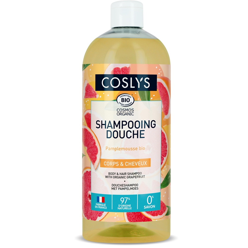 Gel de dus si sampon Bio cu grapefruit Cosmos Organic, 1000 ml, Coslys