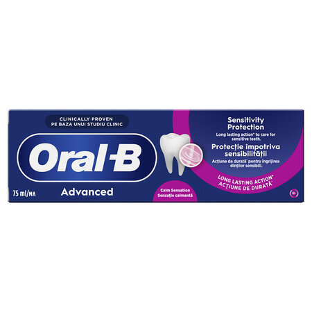 Pasta de dinti cu aroma de eucalipt si mentol Advanced Sensitivity Protection, 75 ml, Oral-B 703680
