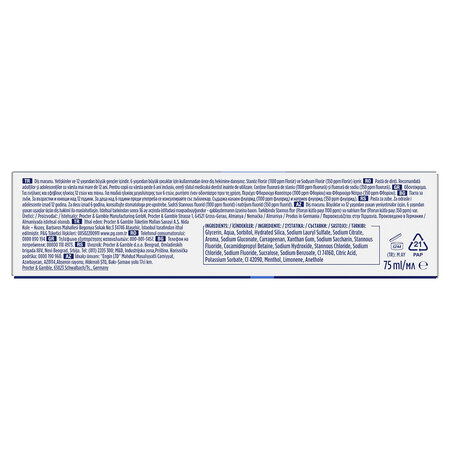 Pasta de dinti cu aroma de eucalipt Advanced Ebamel Strengthening, 75 ml, Oral-B 703686