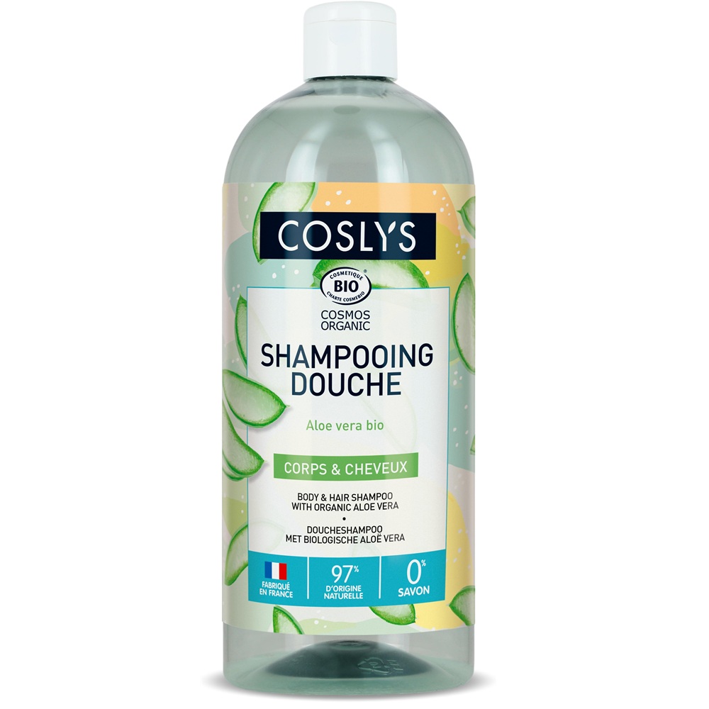 Gel de dus si sampon Bio cu aloe vera Cosmos Organic, 1000 ml, Coslys