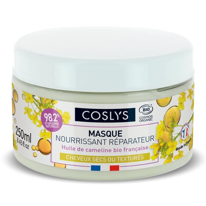 Masca Bio hranitoare si reparatoare pentru par uscat si deteriorat Cosmos Organic, 250 ml, Coslys