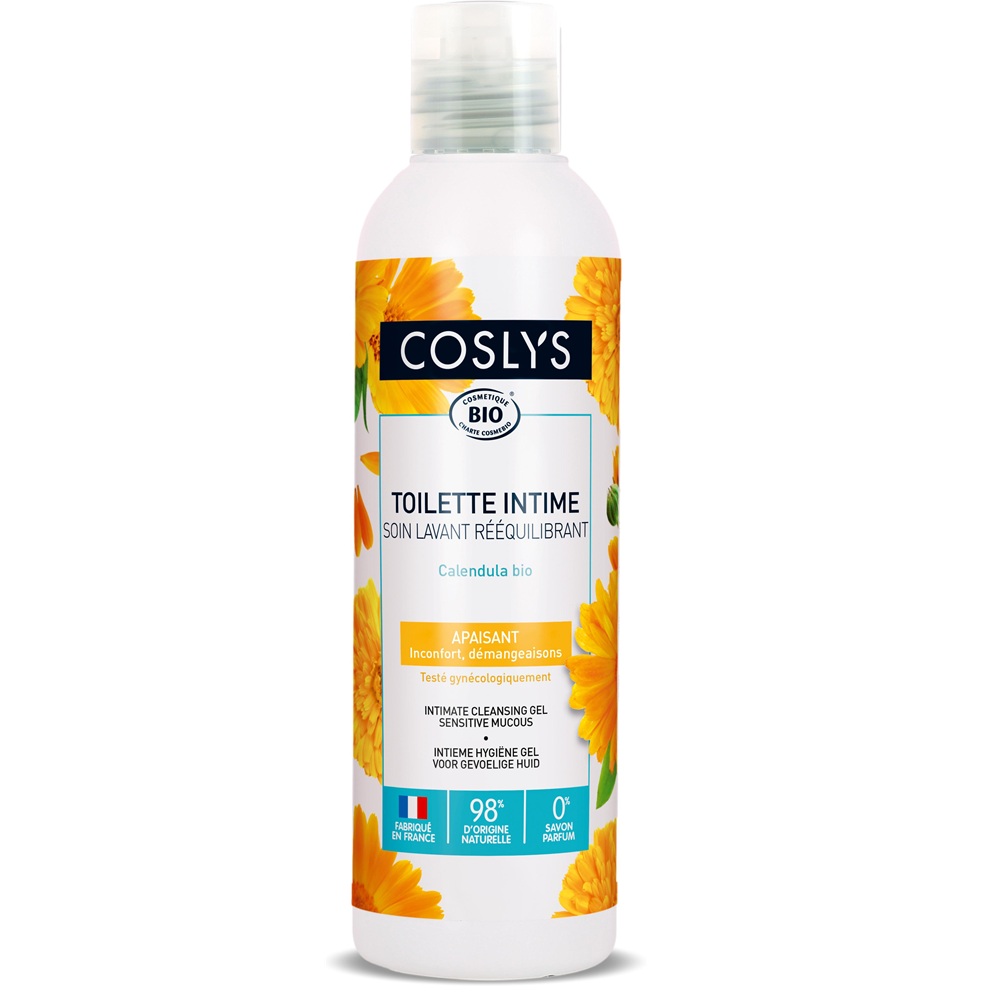 Gel intim Bio pentru piele sensibila cu galbenele si magneziu, 250 ml, Coslys