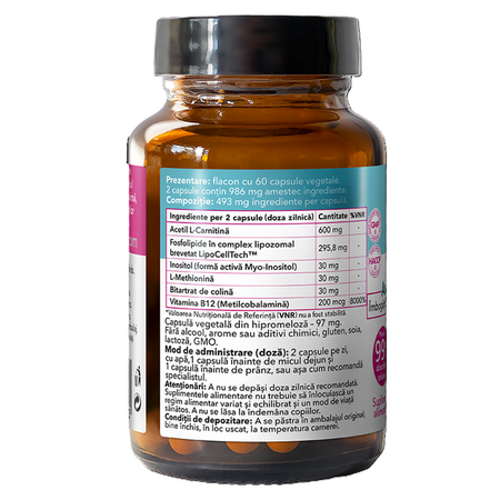 Acetil L-Carnitina + Inositol, 60 capsule vegetale, Hypernatura 704093