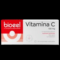 Vitamina C cu capsuni, 100 mg, 20 comprimate masticabile, Bioeel