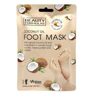 Masca cu ulei de cocos pentru picioare, 1 pereche, Beauty Formulas