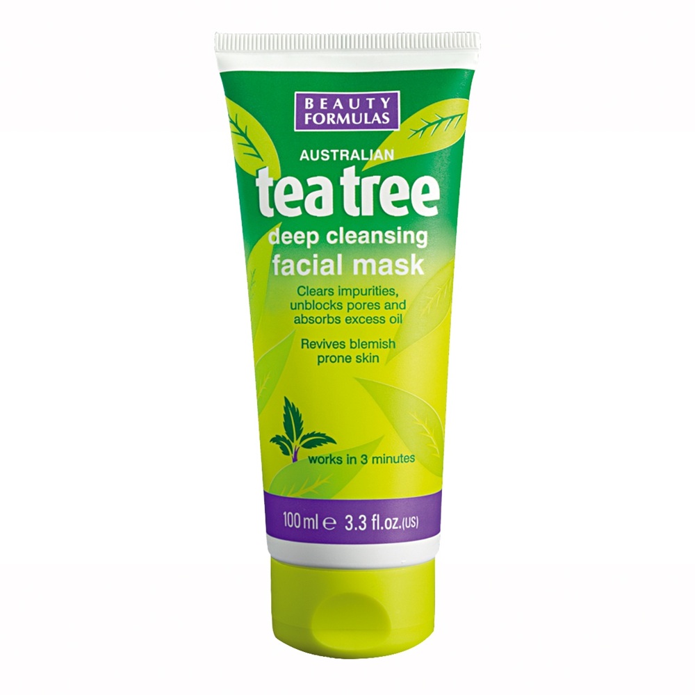 Masca pentru fata cu extract de arbore de ceai Australian Tea Tree, 100 ml, Beauty Formulas