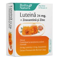 Luteina 24 mg + Zeaxantina si Zinc, 90 capsule vegetale, Rotta Natura