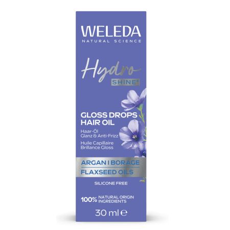 Ulei de par Gloss Drops Hydro Shine, 30 ml, Weleda 705333