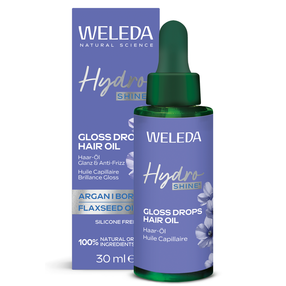 Ulei de par Gloss Drops Hydro Shine, 30 ml, Weleda