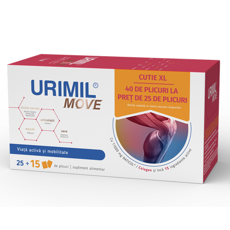 Urimil Move, 25 + 15 plicuri, Naturpharma