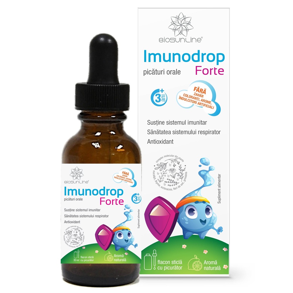Picaturi orale pentru copii Imunodrop Forte, 30 ml, BioSunLine