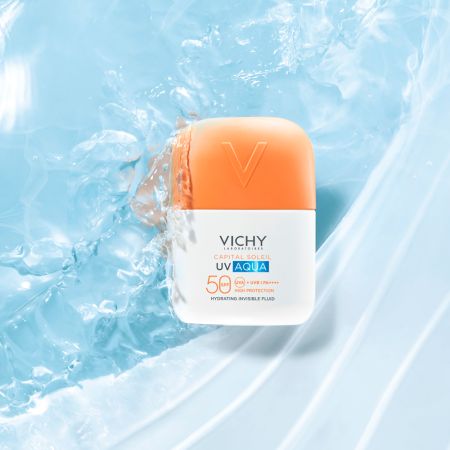 Fluid hidratant invizibil cu protectie solara SPF 50 Capital Soleil UV Aqua, 50 ml, Vichy 705515