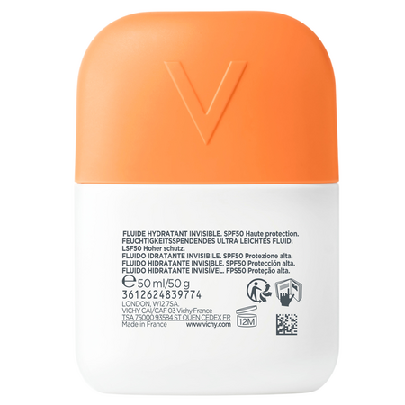 Fluid hidratant invizibil cu protectie solara SPF 50 Capital Soleil UV Aqua, 50 ml, Vichy 705512