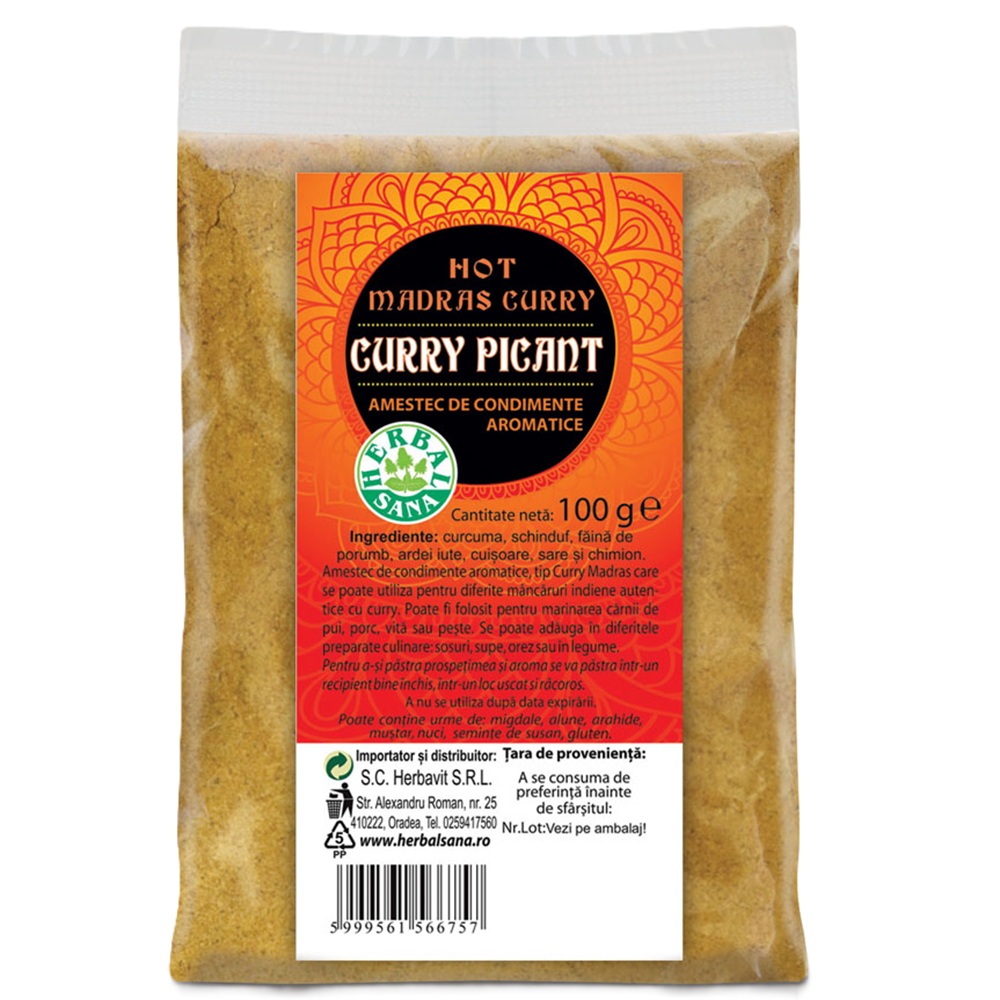 Curry picant, 100 g, Herbavit