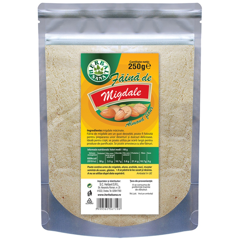 Faina de migdale, 250 g, Herbavit