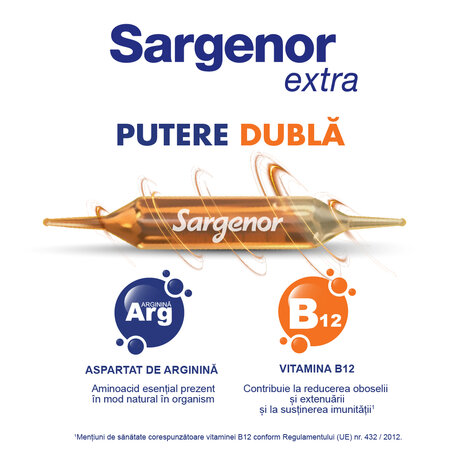 Solutie orala Sargenor Extra, 5 ml x 20 fiole, Meda Pharma 734928
