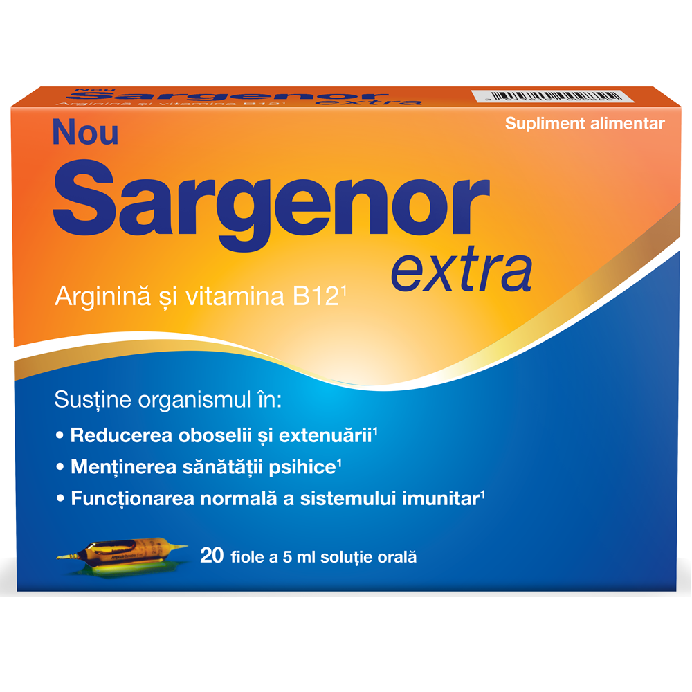 Solutie orala Sargenor Extra, 5 ml x 20 fiole, Meda Pharma