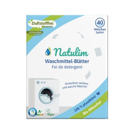 Detergent ecologic si hipoalergenic pentru rufe, 40 foite, Natulim