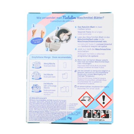 Detergent ecologic pentru rufe cu parfum floral, 40 foite, Natulim 706861