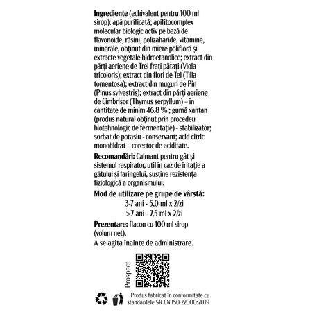 Sirop pentru copii Sanogrip Junior, 100 ml, FarmaClass 706118