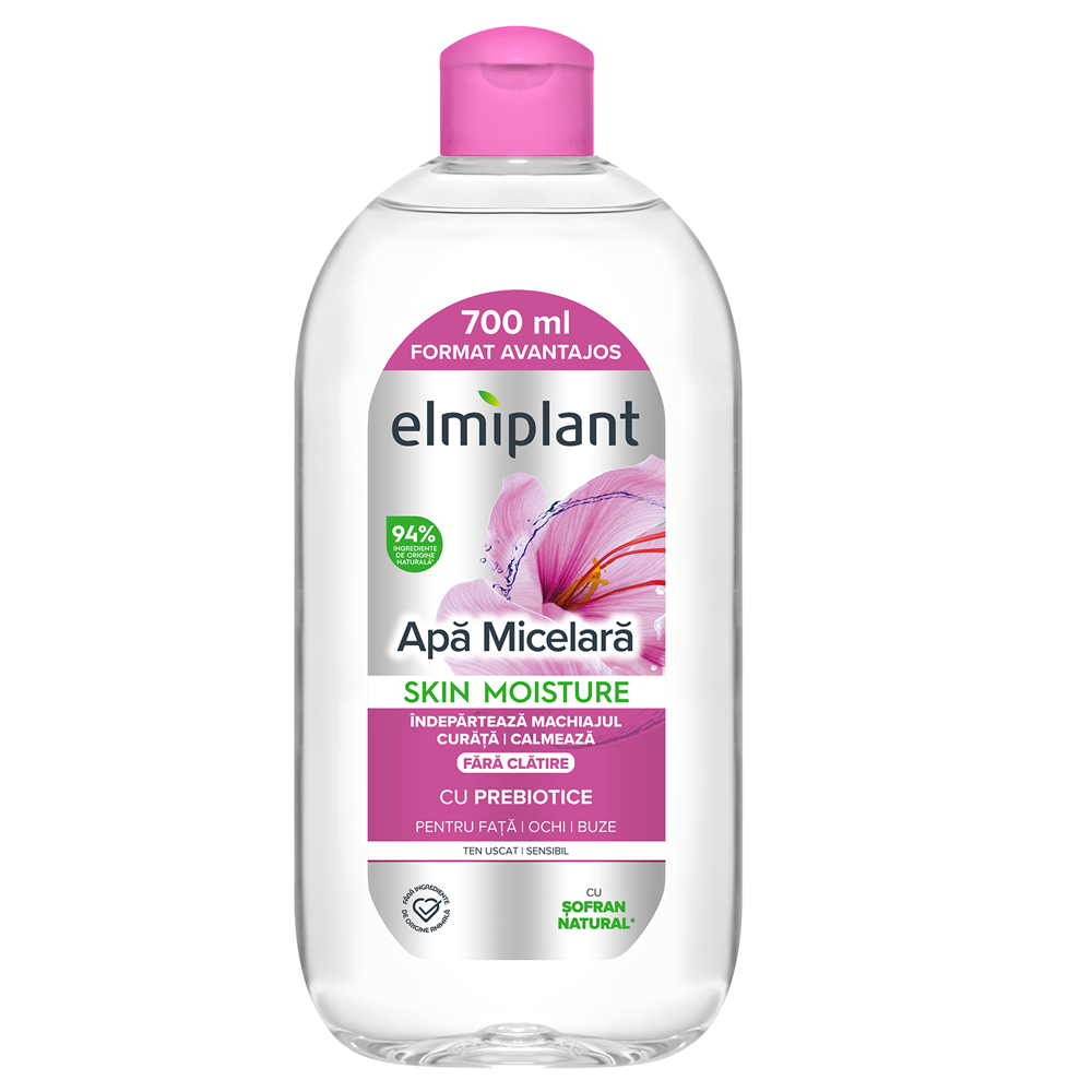 Apa micelara cu prebiotice Skin Moisture, 700 ml, Elmiplant