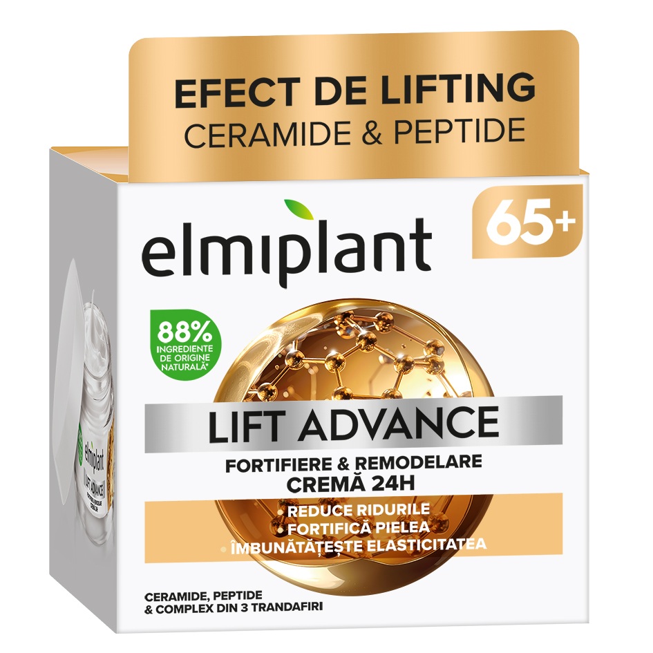 Crema pentru fata pentru varsta 65+ Lift Advance, 50 ml, Elmiplant
