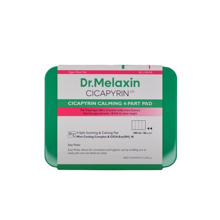 Dischete umede cu efect calmant si Centella Asiatica Cicapyrin, 80 bucati, Dr. Melaxin 709222