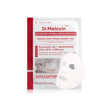 Masca pentru luminozitate si uniformizare cu Coenzima Q10 si Astaxanthin, 25 g, Dr. Melaxin 706590