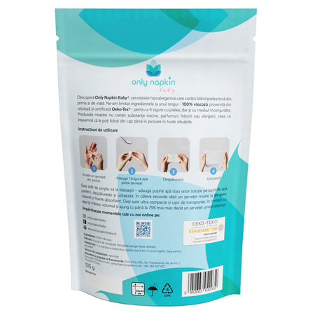 Servetele comprimate, 200 bucati, Only Napkin Baby 706796