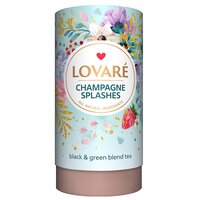 Amestec de ceai negru, ceai verde, capsune, goji si petale de flori Champagne Splashes, 80 g, Lovare